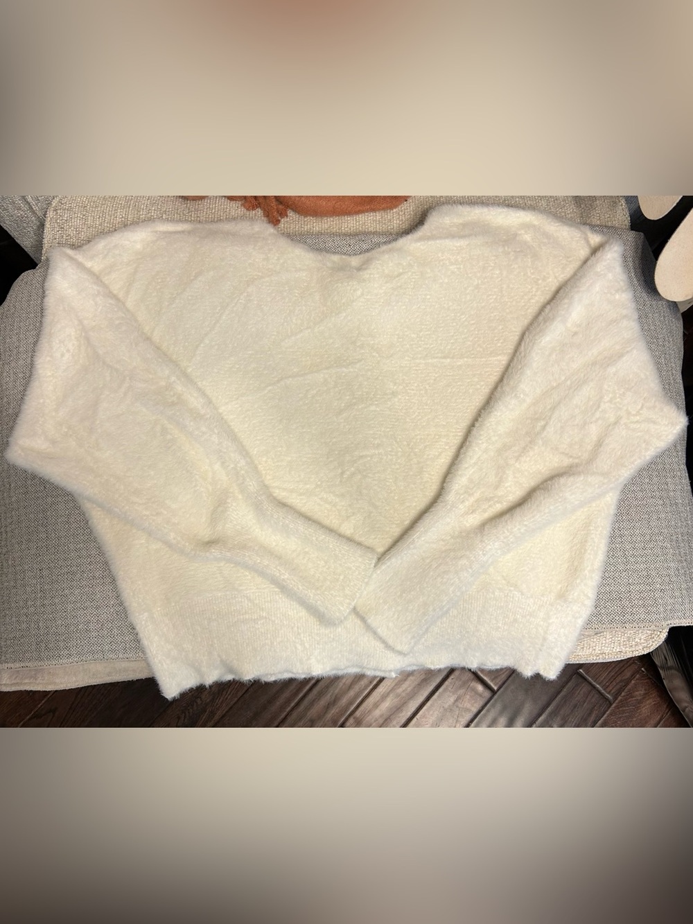 Joie Off-White Plush Crewneck Sweater